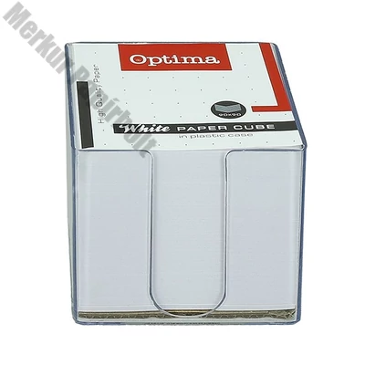 Kockatömb fehér OPTIMA 9x9x9 cm műanyag tartóban