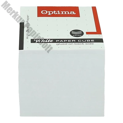 Kockatömb fehér OPTIMA 9x9x9 cm ragasztott