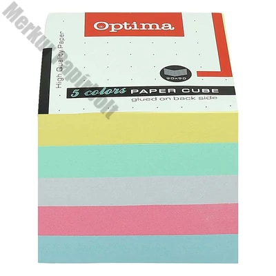 Kockatömb színes OPTIMA 9x9x9 cm ragasztott