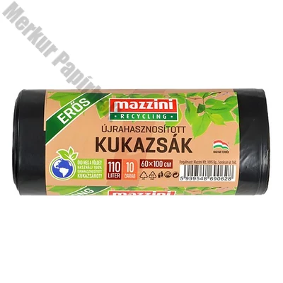 Szemeteszsák MAZZINI 110L újrahasznosított erős 10 darabos