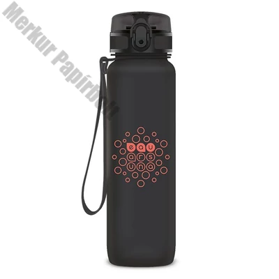 Kulacs ARS UNA műanyag matt BPA-mentes motivációs 1000 ml Dark grey