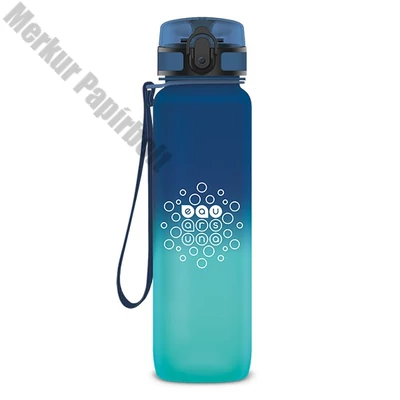 Kulacs ARS UNA műanyag matt BPA-mentes motivációs ombre 1000 ml Dark sea