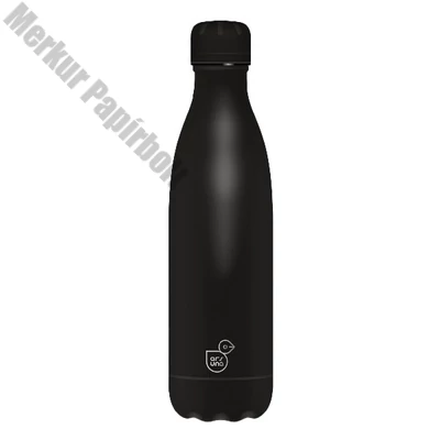 Kulacs duplafalú ARS UNA fém 500 ml Noir