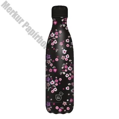 Kulacs duplafalú ARS UNA fém 500 ml Pearl Blossom Black