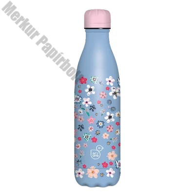 Kulacs duplafalú ARS UNA fém 500 ml Pearl Blossom Blue