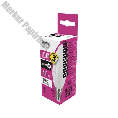 LED izzó EMOS E14 gyertya 4,2W természetes fény 4000K