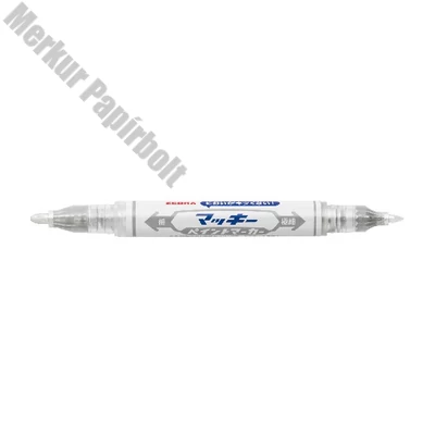 Lakkmarker kétvégű ZEBRA Mckie olajbázisú extra fine 0,7-1,2 mm ezüst