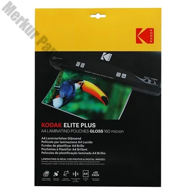 Lamináló fólia KODAK A/4 160 mikron fényes 25 íves