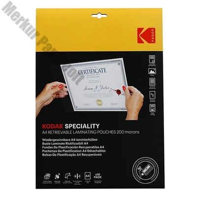 Lamináló fólia KODAK A/4 200 mikron újrahasználható 10 íves