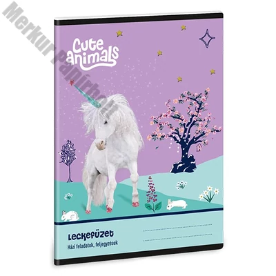 Leckefüzet ARS UNA A/5 32 lapos Cute Animals-Unicorn