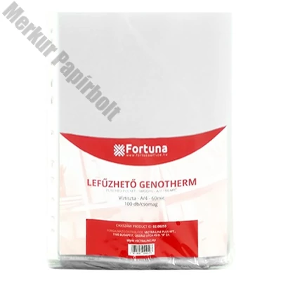 Lefűzhető genotherm FORTUNA A/4 60 mikron víztiszta 100 darabos