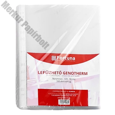 Lefűzhető genotherm FORTUNA A/4 90 mikron narancsos 100 darabos