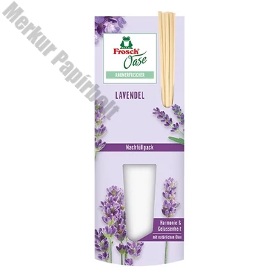 Légfrissítő utántöltő FROSCH Oase levendula pálcikás 90ml