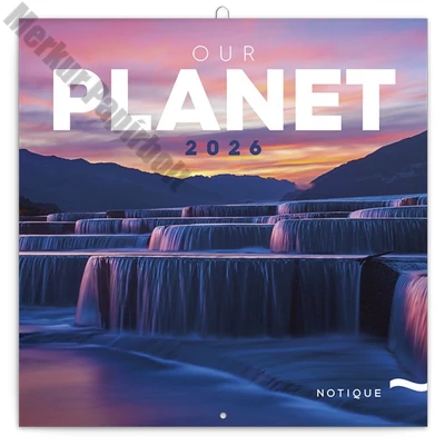 Lemeznaptár REALSYSTEM 300x300mm Our planet 2026.
