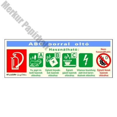 Matrica ABC porral oltó fehér "F"
