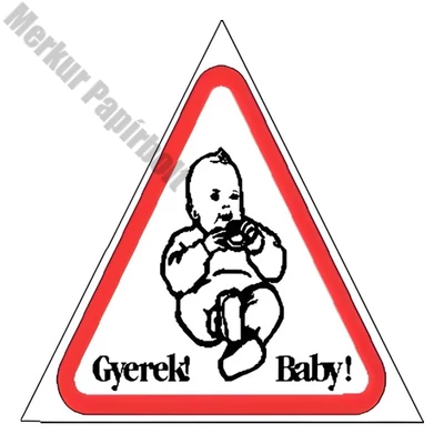 Matrica Gyermek az autóban fehér "B"