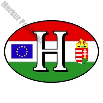 Matrica H betűs zászló fehér "B"