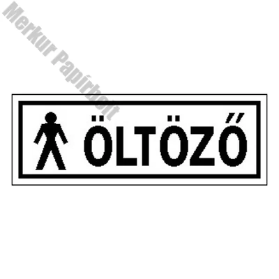 Matrica Öltöző férfi fehér "A"