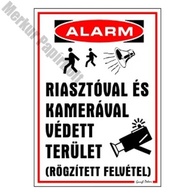 Matrica Riasztóval és kamerával védett… fehér "C"