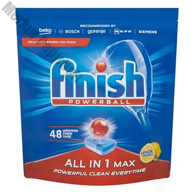 Mosogatógép tabletta FINISH Allin1 Max Lemon 48 darab/doboz