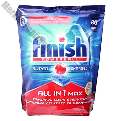 Mosogatógép tabletta FINISH Powerball All in 1 Max citrom 80 db