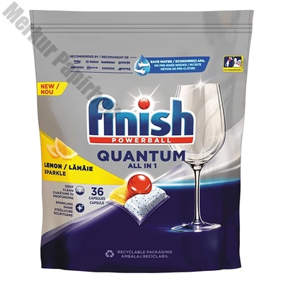 Mosogatógép tabletta FINISH Quantum Allin1 Lemon 36 darab/doboz