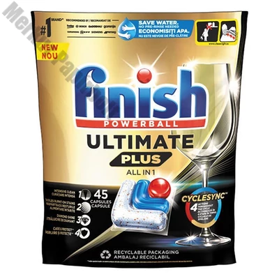 Mosogatógép tabletta FINISH Ultimate Plus Allin1 Regular 45 darab/doboz