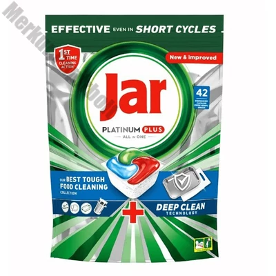 Mosogatógép tabletta JAR Platinum Plus Deep Clean Blue 42 darab/doboz