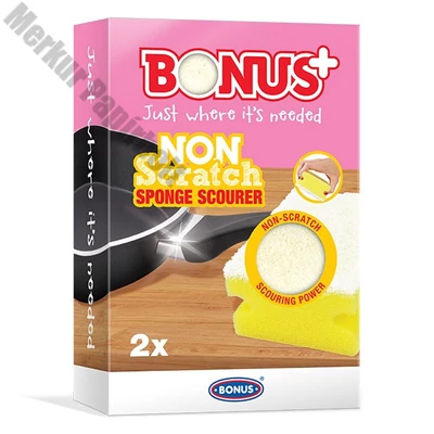 Mosogatószivacs BONUS karcmentes extra nagy 13,5x9x4,5cm sárga-fehér 2 darabos
