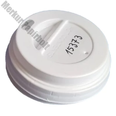 Műanyag tető ivólyukkal 62mm fehér 1dl papírpohárhoz 100 darabos 14652,14657
