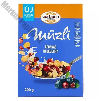 Müzli CERBONA áfonyás dobozos 200 g