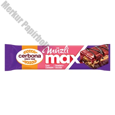 Müzliszelet CERBONA MAX epres-csokis 30 g