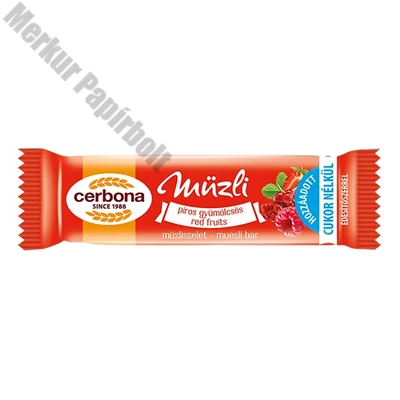 Müzliszelet CERBONA piros gyümölcsös 20 g