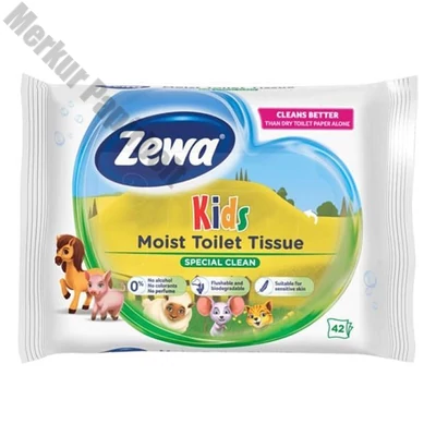 Nedves toalettpapír ZEWA Kids 42 darabos