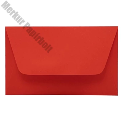 Névjegyboríték színes KASKAD enyvezett 70x105mm 28 korallpiros 50 darabos