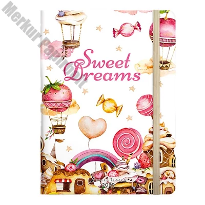 Notesz ponthálós DOLCE BLOCCO Secret Journal A/5 176 oldalas Sweet Dreams keménytáblás gumis