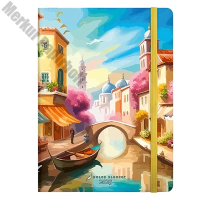 Notesz ponthálós DOLCE BLOCCO Secret Journal A/5 176 oldalas Venice keménytáblás gumis