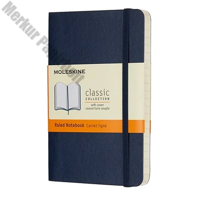Notesz vonalas MOLESKINE QP611B20 "P" puhafedeles zafirkék