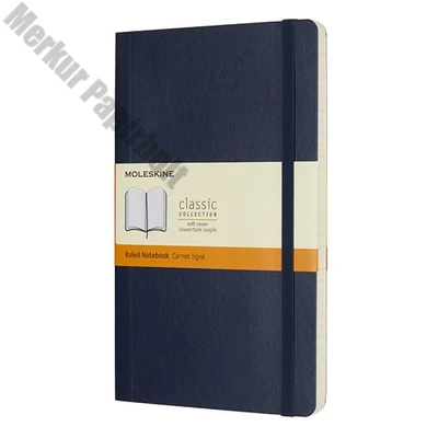Notesz vonalas MOLESKINE QP616B20 "L" puhafedeles zafirkék