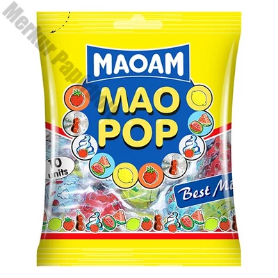 Nyalóka HARIBO Maoam Mao Pop Best Mix 10 darabos 130 g