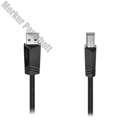 Nyomtató kábel HAMA USB-A/USB-B 1,5m fekete