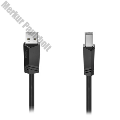 Nyomtató kábel HAMA USB-A/USB-B 5m fekete