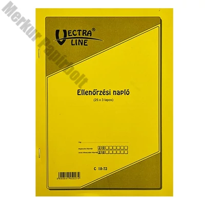 Nyomtatvány ellenőrzési napló VECTRALINE