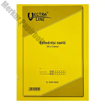 Nyomtatvány felmérési napló VECTRALINE A/4 25x5