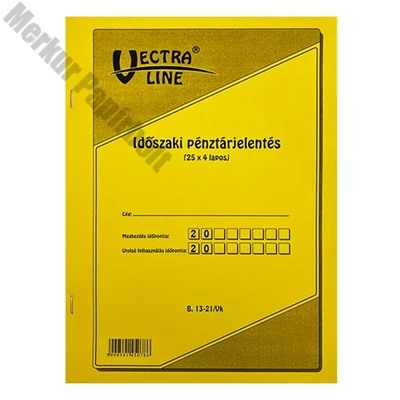 Nyomtatvány időszaki pénztárjelentés VECTRALINE 25x4