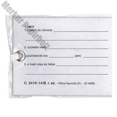 Nyomtatvány lábcédula fóliás