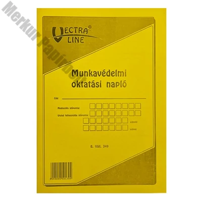 Nyomtatvány munkavédelmi oktatási napló VECTRALINE