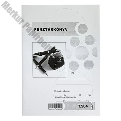 Nyomtatvány pénztárkönyv A/4 50 lapos