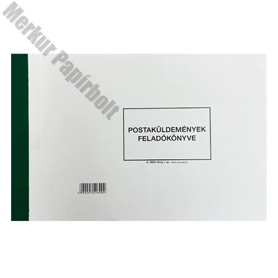 Nyomtatvány postaküldemények feladókönyve PATRIA A/4 fekvő 150 lap