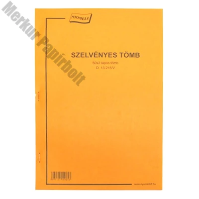 Nyomtatvány szelvényes tömb A/4